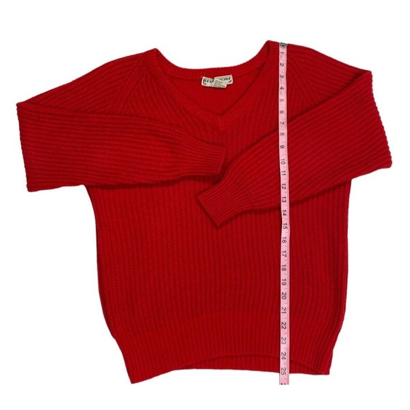 Retrospective Women's Size Small Red Knit Long Sleeve Sweater Vintage - Picture 5 of 6
